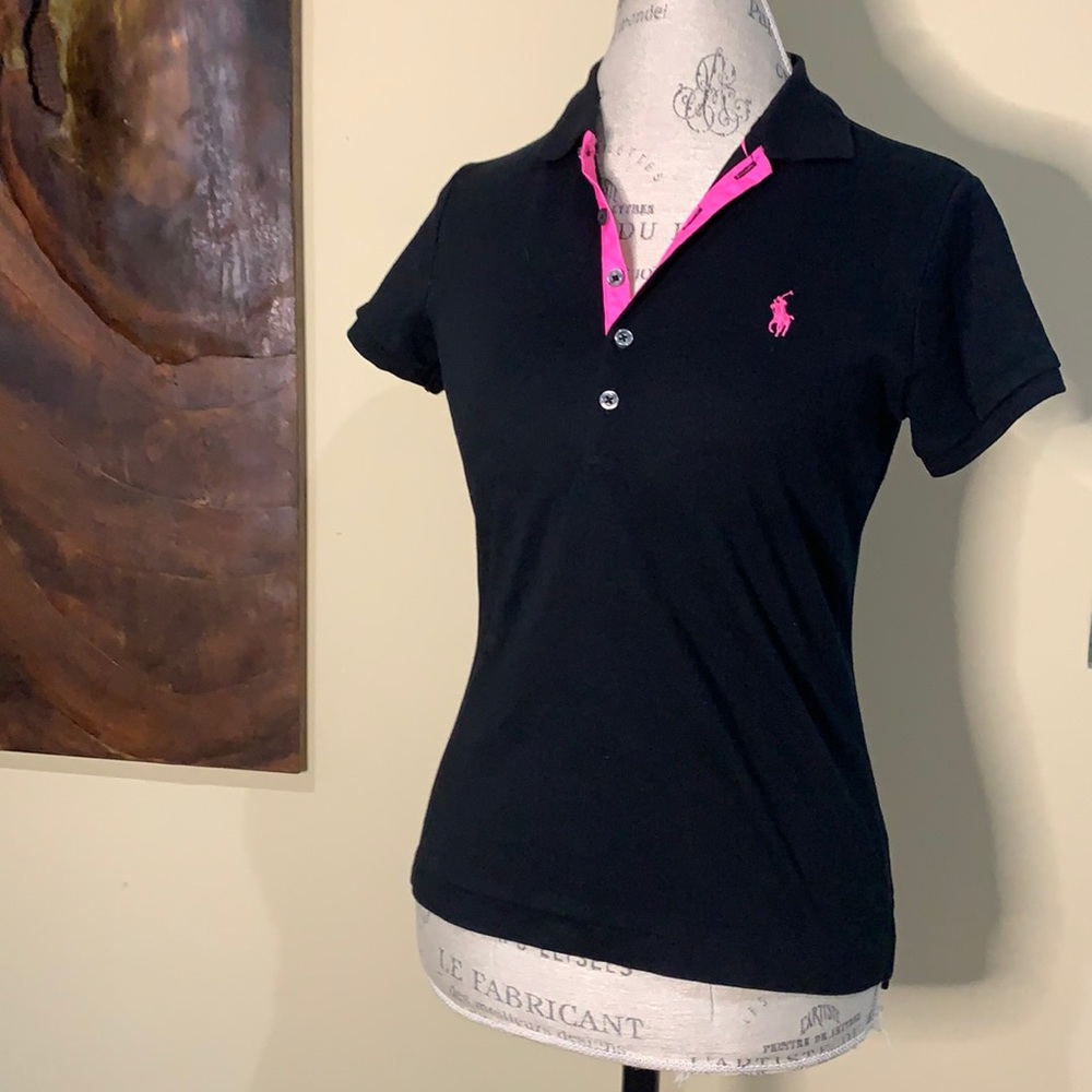 Polo Ralph Lauren Skinny Polo Medium black/pink